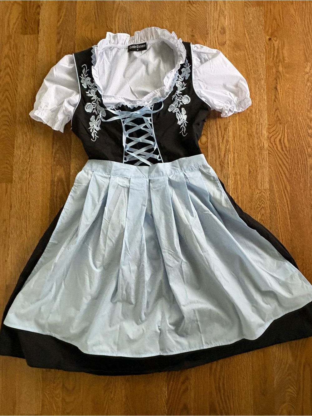 Scarlet Darkness NWT 3 Piece Oktoberfest Dirndl Dress Set M Black Blue
